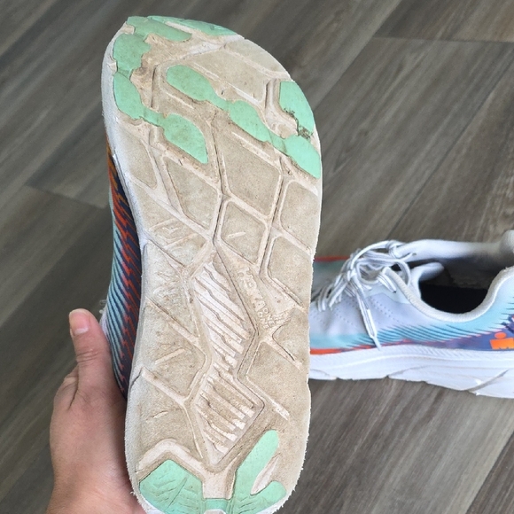 Hoka White and Multicolor Athletic Shoes - Picture 8 of 10